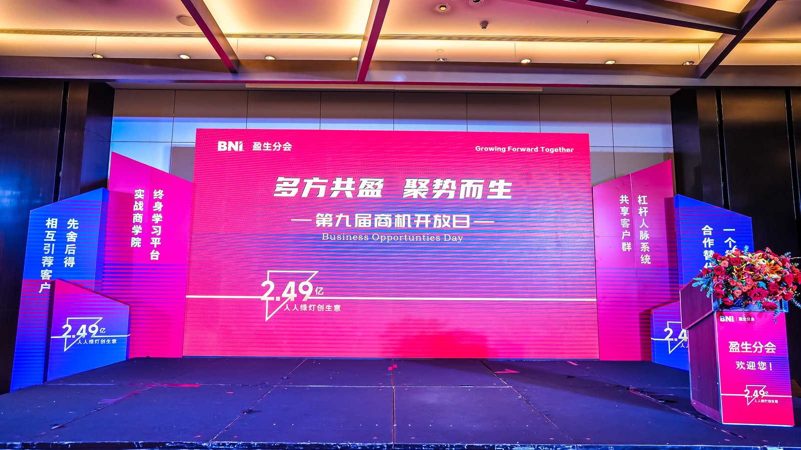 BNI盈生分会第九届商机开放日主舞台
